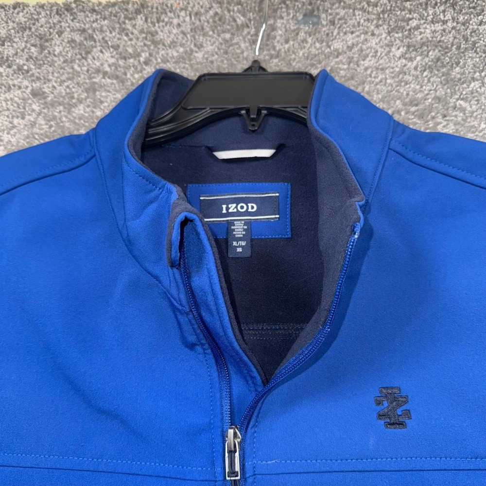 IZOD Men Water Resistant Softshell Vest Cobalt Blue Full Zip Outerwear XL NEW - Picture 3 of 9